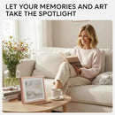 Homeforia Rose Gold Frame 8x8, High End Metal 8 x 8 Square Picture Frames with Mat 6 x 6 Art, 8x8 Photo Frame Matted to 6x6 inch Print, 8by8 Wall or Tabletop Frames, Tempered Glass, Wall Kit, Set of 1 by CozyNest Decor