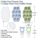 KingKam Baby Breastmilk Popsicle Molds & Baby Fruit Feeder (2 Pack), Baby Food Freezer Tray Storage Containers, Silicone Pacifier Feeder and Teether by TinyTreasures Baby Boutique