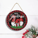 Christmas Gnome Wooden Hanging Sign Door Decoration,Merry Christmas Welcome Sign Front Door with Three Dwarfs for Christmas Home Window Wall Farmhouse Indoor Outdoor by CozyNest Decor
