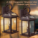 Bronze Outdoor Wall Lanterns Aluminum Anti-Rust Porch Lights 2-Pack, Exterior Light Fixtures IP65 Waterproof Clear Glass Brown Outdoor Sconces Lamps Wall Mount, Oil Rubbed Bronze by CozyNest Decor