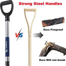 4-Tine Spading Digging Fork, Garden Digging Spading Fork Forged Steel with D-Grip Handle 41“ by GreenHaven Gardens
