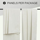 DANCURTON 100% Blackout Linen Curtains 45 Inches Long 2 Panel Short Length Kitchen Curtain for Small Window Treatment Basement Cafe Thermal Insulated Energy Efficient Drapes for Bedroom Bathroom Cream by CozyNest Decor