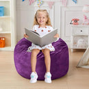Bean Bag Chairs for Kids - Memory Foam Furniture BeanBag Chair - Kids/Teens Sofa with Soft Micro Fiber Cover - Round Fluffy Couch for Living Room Bedroom College Dorm - 2.5 ft, Purple by CozyNest Decor
