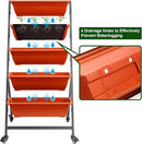 EDOSTORY 4.5 FT Height Vertical Garden Planter Removable Brick Red Raised Bed Box with 5 Container Boxes,Digging Claw Gloves,Trowel,Purning Shears for Outdoor Vegetables Flowers by GreenHaven Gardens
