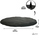 Ei Circular 15.5” Stepping Stones with Ground Stakes - Home or Garden Step Stones for Outdoor Walkway or Pathway Pavers - Resin Material (4, Slate Grey) by CozyNest Decor