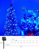 Brightown Solar Christmas Snowflake String Lights, 72FT 200 LED Outdoor Waterproof Fairy Lights with 8 Lighting Modes for Wedding, Party, Tree, Room, Garden, Patio, Yard, Home, Blue by GreenHaven Gardens