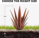 Enlarge Metal Plants Tequila Rustic Sculpture, Outdoor Patio Yard Home Decor Hand Painted Agave Garden Statue, Outdoor Lawn Ornaments Yard Stakes for Mom Gift (1 Big coppery) by GreenHaven Gardens
