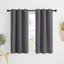 NICETOWN Blackout Cafe Curtains 50 inches Long - Triple Weave Grommet Top Thermal Insulated Light Blocking Panels for Bathroom/Kitchen, Grey, W34 x L50, Set of 2 by TinyTreasures Baby Boutique