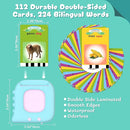 Pocket Speech Therapy Toys for 1 2 3 4 5 Years, Bilingual Spanish English 224 Sight Words Toddler Flash Cards Preschool Learning materialsToy, Montessori Autism Sensory Toys, Birthday Gifts for Boys by TinyTreasures Baby Boutique