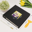 RECUTMS Photo Album Self Adhesive Magnetic Scrapbook 4x6 5x7 8x10 Pictures Scrapbook Album, 40 Pages Photo Book for DIY Baby Family Wedding with Metal Pen and Plastic Board (Black) by TinyTreasures Baby Boutique