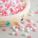 GOGOSO Pink Ball Pit Balls with Star Bals Heart Balls 100 - Crushproof Plasticballs for Babies Toddlers Kids Children for 1 2 3 4 5 Years Old,5 Colors,2.15inches by TinyTreasures Baby Boutique