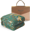 Woven Throw Blanket Cotton Cozy and Soft King Size Blanket Two Side Available Large Bed Blankets All Season Blanket for Couch Bedding (90"x98",01-Cute Bird) by CozyNest Decor