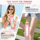 32 oz Glass Water Bottle with Straw - Motivational Time Marker & Silicone Sleeve - Reusable Tumbler Includes 2 Bamboo Lids & Fruit Infuser - 1 Pack by CozyNest Decor