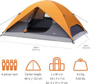 Amazon Basics Camping Tent, 3-Season Dome Design with Rainfly by TinyTreasures Baby Boutique