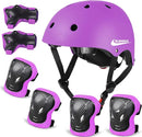 Adjustable Helmet for Ages 3-16 Kids Toddler Boys Girls Youth,Protective Gear with Elbow Knee Wrist Pads for Multi-Sports Skateboarding Bike Riding Scooter Inline skatings Longboard Roller Skate by TinyTreasures Baby Boutique