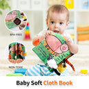 Jollybaby Baby Cloth Books, Touch & Feel Crinkle Soft Books, for Infants Babies, Toddler Early Educational Interactive Stroller Toys, Baby Girl & Boy Gift(Farm Tails) by TinyTreasures Baby Boutique