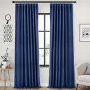 ANRODUO Back Tab Blackout Curtains for Bedroom Living Room, Rod Pocket Pinch Pleated Thermal Insulated Room Darkening Curtains 96 Inches Long 2 Panels, Navy Blue, 42 x 96 Inch by TinyTreasures Baby Boutique