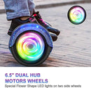 SISIGAD Scooters for Kids Ages 6-12, with Built-in Bluetooth Speaker and 6.5" Colorful Lights Wheels, Safety Certified Self Balancing Scooter Gift for Kids by TinyTreasures Baby Boutique