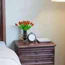 Mandy's Artificial Tulips 20 Stems Terracotta PU Faux Flowers for Wedding Home Decor 13.5 Inch by CozyNest Decor