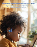 Kid Headphones for School, Air Conduction Open Ear Headphones, 3.5mm Jack Wired Cord, Ultra-Comfort, Ergonomic and Lightweight Design Perfect for School and Outdoor Activities-Blue by TinyTreasures Baby Boutique