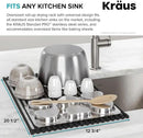 Kraus 20.5 in. Over Sink Roll Up Dish Drying Rack in Jet Black by CozyNest Decor