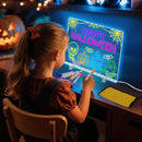 Led Note Board with 7 Colors,Light Up Acrylic Cosmody Drawing Board,Glowing Acrylic Dry Erase Board with Light,Lumiboard Led Boards to Write On,Halloween Gifts for Kids (13.7“*10”) by TinyTreasures Baby Boutique
