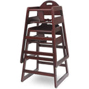 Wooden High Chair for Baby & Toddler – Restaurant-Style Stackable HighChair with Commercial Grade Solid Wood for Dining Table & Kitchen – Compact & Portable Design for Home & Restaurant Use - Cherry by TinyTreasures Baby Boutique