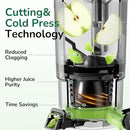 Canoly C16 Cold Press Juicer, 6" Extra Wide Feed Chute, 3-IN-1 Strainers (Juice & Sorbet & Nut Milk), Powerful AC Brushless Motor, Self Precut System, Juicer Machines with BPA-Free (Space Gray) by CozyNest Decor