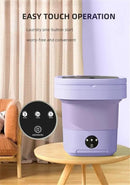 Portable Washing Machine, Mini Washer,16L Upgraded Large Capacity Foldable Washer.Deep Cleaning of Underwear, Baby Clothes and Other Small Clothes.Suitable for Apartments, Dormitories, Hotels.(Purple) by CozyNest Decor