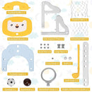 Costzon Kids Basketball Hoop, Toddler Sports Activity Center w/ 5 Adjustable Height Levels, Basketball Soccer Golf Game Set, Indoor Outdoor Basketball Hoop Set Gift for Baby Infant by TinyTreasures Baby Boutique