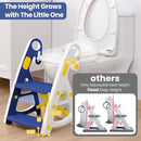 Primlect Potty Training Seat, 2-in-1 Toddler Toilet Seat with Step Stool, Ultra-Stable Potty Chair Attachment, Adjustable Seat and Step Ladder, Non-Slip Design, Splash Guard for Boys and Girls(Blue) by TinyTreasures Baby Boutique