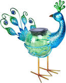 Solar Lantern Outdoor Decorative Waterproof LED Solar Lights Peacock Tabletop Lamp for Outdoor Patio Garden by GreenHaven Gardens