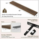 RICHFOCUS 48Inch Floating Shelves for Wall 1 Pack Shelves for Bedroom|Kitchen|Bathroom Wall Mounted Rustic Wood Floating Shelf with Invisible Brackets for Books|Storage|Decor, Walnut by CozyNest Decor