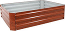 Sunnydaze 11.75" H Raised Metal Garden Bed - Galvanized Raised Garden Bed Outdoor for Vegetables and Flowers - Woodgrain - 4' x 3' Rectangle by GreenHaven Gardens