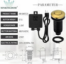 Garbage Disposal SinkTop Air Switch Kit with Long Button,Brass Made Cover,Champagne Bronze by CozyNest Decor