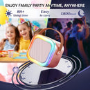Kinglucky Mini Karaoke Machine for Kids, 2025 TOP Birthday Gifts Ideas for 3-12 Year Old Girls, Christmas Party Gifts Kids' Personal Video Players Accessories with 2 Wireless Microphones - Rose Gold by TinyTreasures Baby Boutique