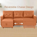 Naomi Home Transform Any Space: Sleeper Sectional Sofa with Convertible Sofa Bed & Inviting Chaise. Find Tranquil Comfort with Stress-Relieving Design & Durable Cushions - Caramel,Air Leather by CozyNest Decor