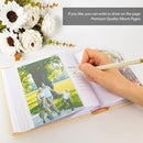RECUTMS 4x6 Photo Album with Memo Mini Photo Book Pack of 50 Sheets Hold 100 Photos, Leather Cover Picture Album with Window for Memories Couple Valentines Baby Wedding Family (Pink) by TinyTreasures Baby Boutique