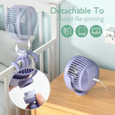 Momcozy Portable Stroller Fan, 8000mAh, 27H Ultra-long Battery Life, Detachable 4 Speed 360°Rotate, LED Night Light with 2 Modes, USB Rechargeable Handheld Cooling Fan for Travel, Car Seat, Bedroom by TinyTreasures Baby Boutique