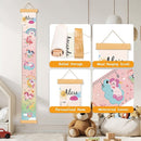 Personalize Name Growth Chart for Kids, Unicorn Kids Growth & Measuring Chart, Growth Chart for Wall, Height Measure Wall Chart Bedroom Nursery Wall Decoration,Playroom Essentials by TinyTreasures Baby Boutique