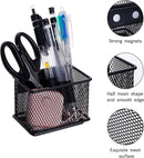 dedoot 6 Pack Magnetic Pen Holder, 3.45x2.3x2.6inch Magnetic Basket Locker Organizer Metal Mesh Pencil Memo Holder for Whiteboard, Fridge, Desk, Offices by CozyNest Decor