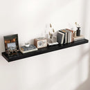 Floating Shelves for Wall, Large Wall Mounted Shelves with Invisible Brackets, Long Wood Floating Shelf Shelves for Living Room, Bedroom, Kitchen, (Black, 55" W x 9" D x 1.5" H) by TinyTreasures Baby Boutique