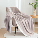 Soft Fuzzy Throw Blanket - Light Grey Cozy Warm Knit Fluffy Plush, Lightweight & Breathable, Throw for Bed, Chair, Sofa, Couch, Outdoor, 50"X60", Oeko-TEX Certified by CozyNest Decor