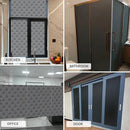 Window Film Privacy Day and Night with Installation Tools, Static Cling Glass Film Ideal for Home Shower Office Glass Door (Black, 35.4 x 196.9 Inch) by CozyNest Decor