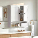 White Bathroom Cabinet Wall-Mounted, Storage Cabinets with Adjustable Shelves, Space-Saving Organizer with 2 Doors for Bathroom, Laundry, Kitchen - Moisture Resistant & Easy Install by CozyNest Decor
