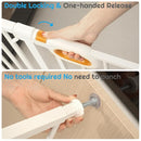 Baby Gate for Stairs 29-52 Inch Wide, Safety Gate for Baby Adjustable Pet Gate with Door Pressure Mounted Gates for Kids Toddler Dogs Extension Kit Indoor Stairway Doorway White (30.5'' Tall) by TinyTreasures Baby Boutique