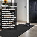 Commercial Grade Entrance Mat 3x5Ft Brush Step Entrance Rug with Striped Pattern&Rubber Border Indoor Outdoor Low Profile Rubber Entry Carpet Mat for Hallway,Home,High Traffic Area,Black by GreenHaven Gardens