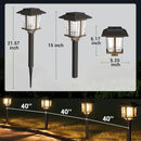XMCOSY+ Solar Pathway Lights Outdoor, 2-Tone LED Waterproof Garden Outdoor Lighting for Yard Stainless Steel & Glass Solar Powered Landscape Walkway Driveway Decor (Warm White) by GreenHaven Gardens