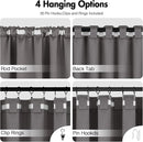 ANRODUO Back Tab Blackout Curtains for Bedroom Living Room, Rod Pocket Pinch Pleated Thermal Insulated Room Darkening Curtains 96 Inches Long 2 Panels, Grey, 52 x 96 Inch by TinyTreasures Baby Boutique