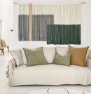 Macrame Wall Hanging Green Large Dip Dye Fiber Wall Art Bohemian Yarn Tapestry Wall Décor 57''W*35''L by CozyNest Decor